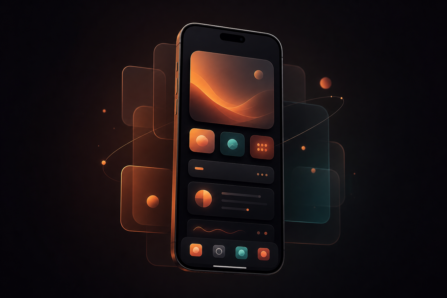 Abstract app preview artwork